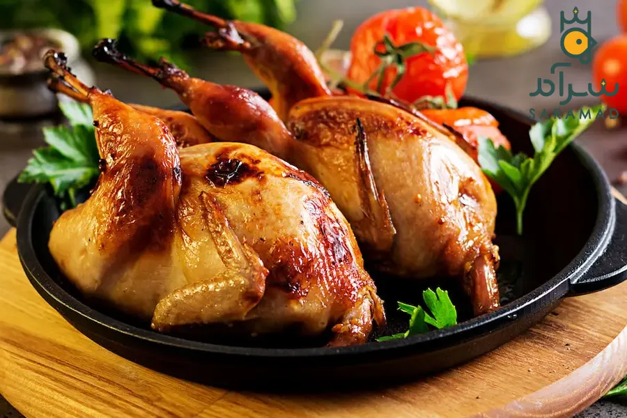 طرز تهیه بلدرچین شکم پر