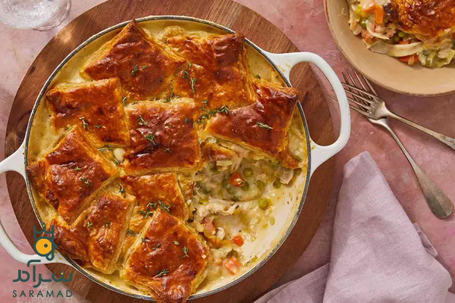 طرز تهیه کیک مرغ مجلسی